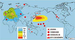 世界の放射能汚染格付け図