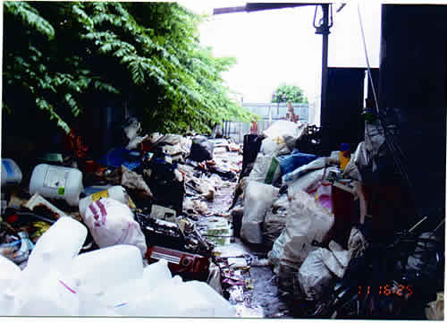 View of a scrap yard