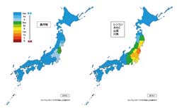 日本放射能汚染格付け図